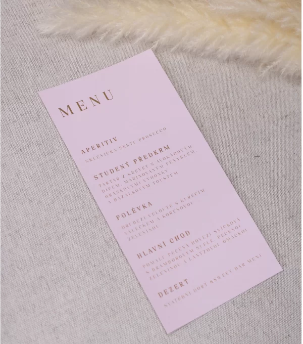 Růžové menu